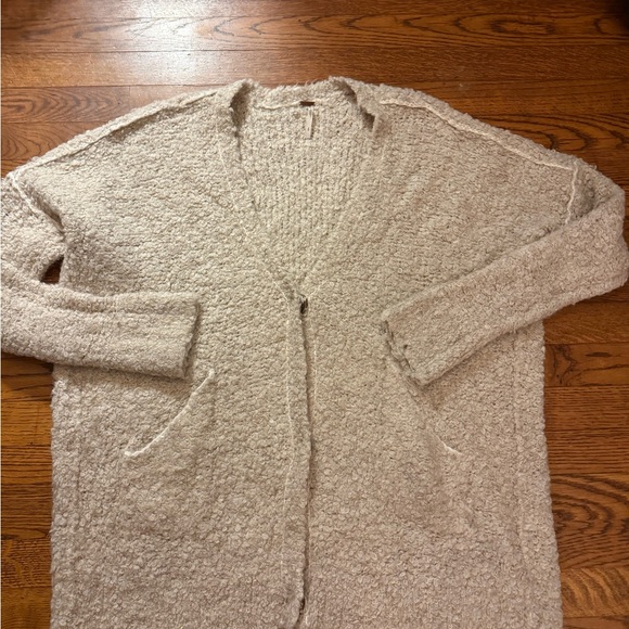 Free People Check it  Cozy Cream Women's Sweater - Picture 3 of 6